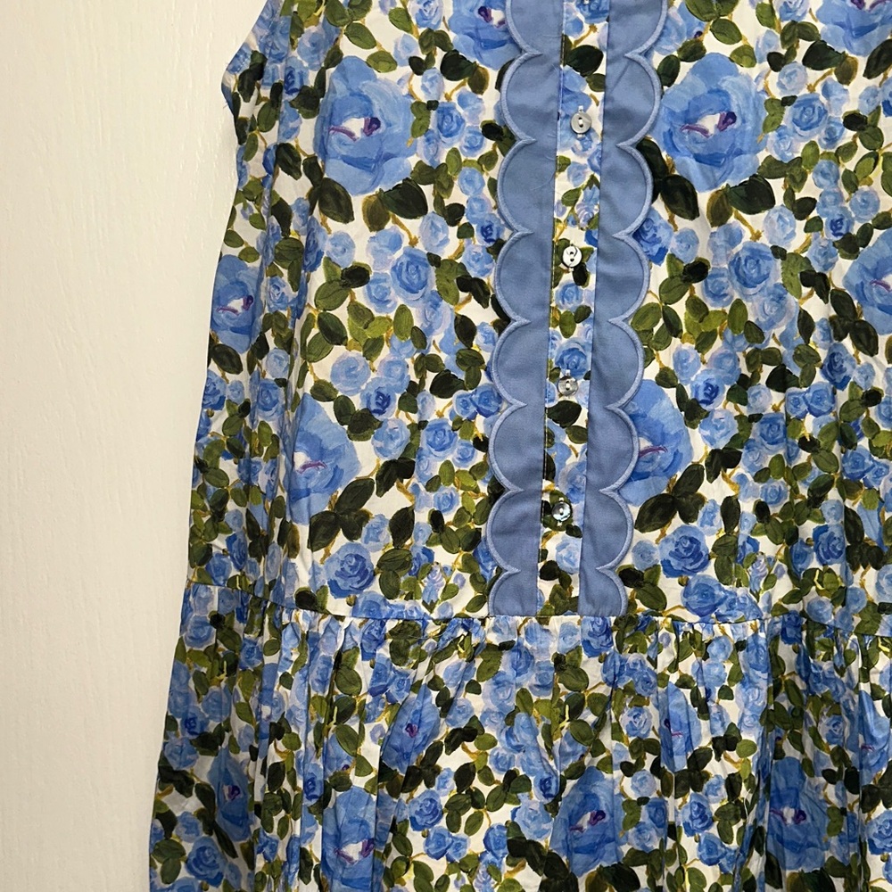 Entro Blue Floral Sleeveless Dress - Picture 4 of 6